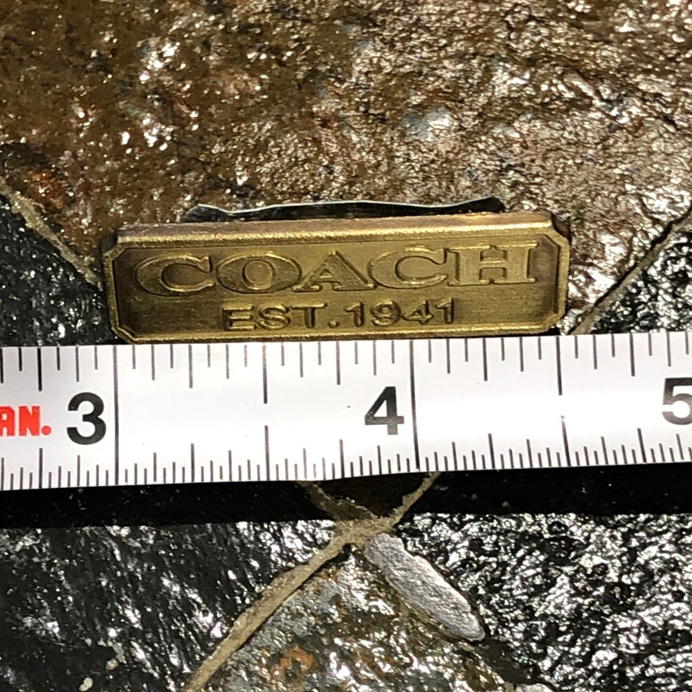 Coach Logo Purse Plaque antique Brass Bag repair replacement logo coach parts - Picture 5 of 7